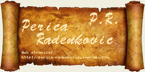 Perica Radenković vizit kartica